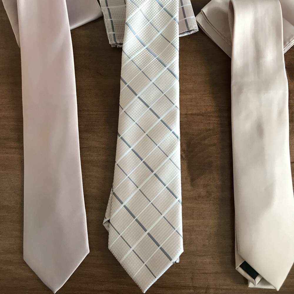 Blush Ties and Matching Pocket Square NEW!!!